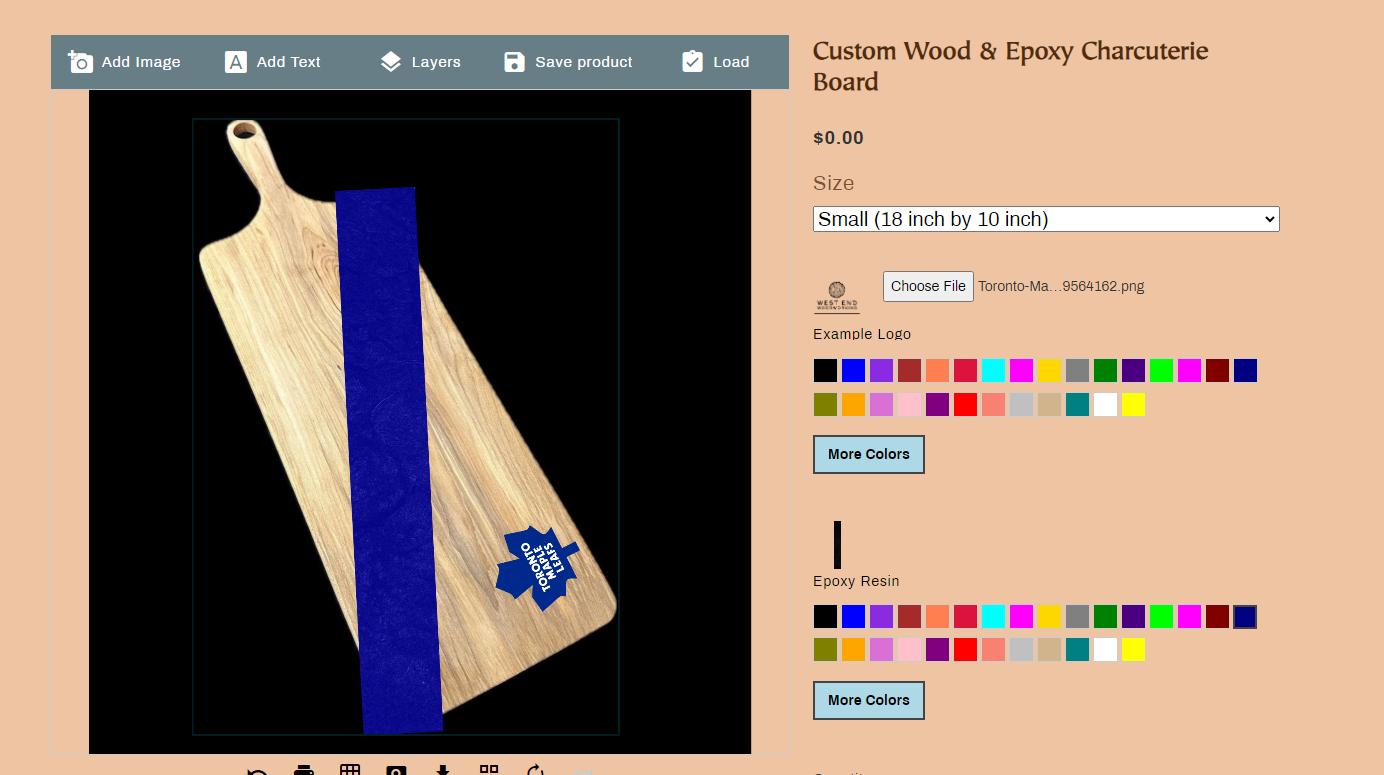 Custom Wood & Epoxy Charcuterie Board