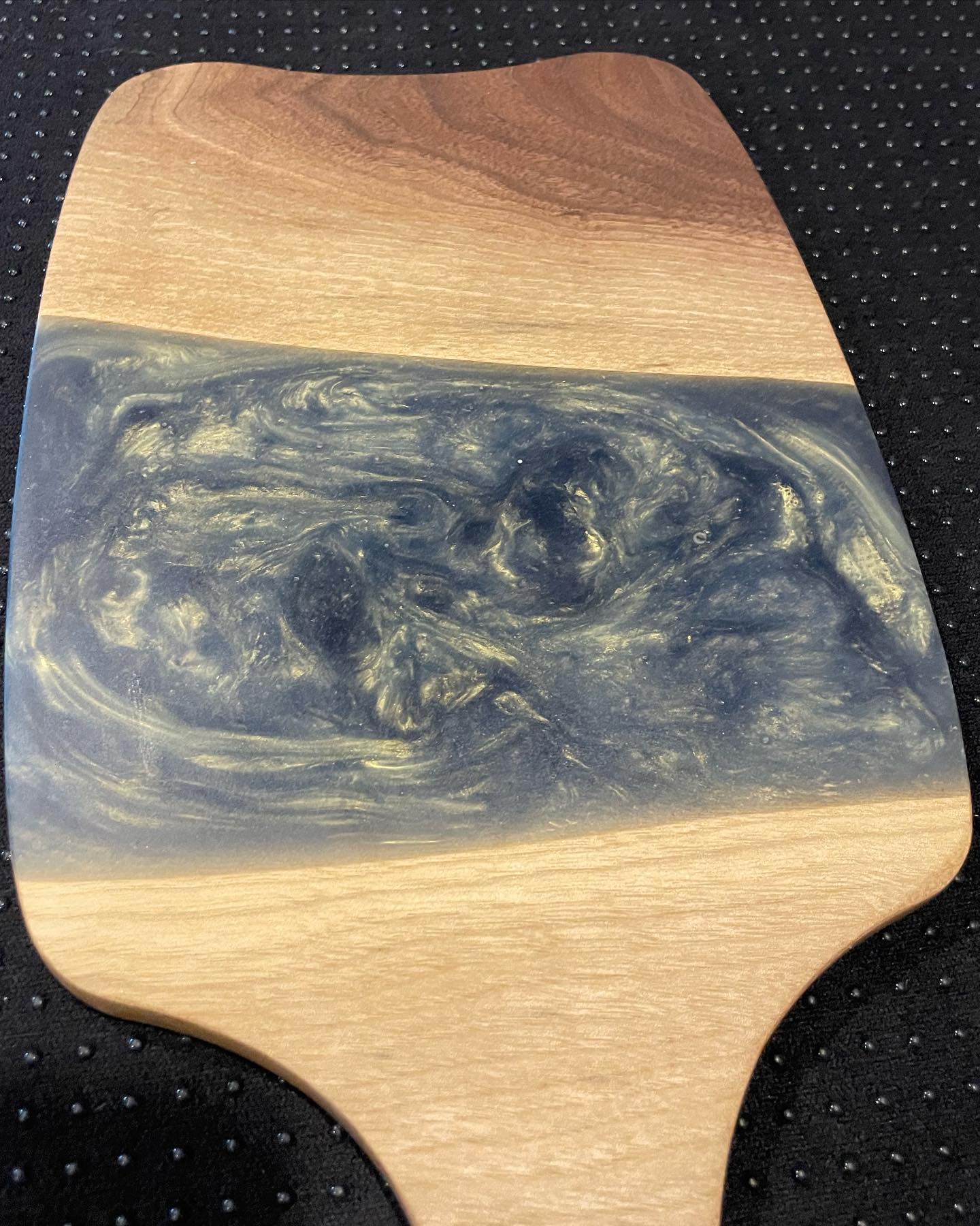 Wood and Epoxy Serving Board - Blue-Gold Resin