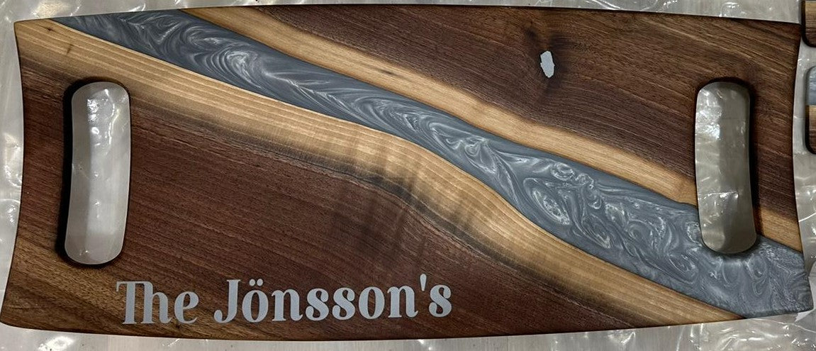 Custom Wood & Epoxy Charcuterie Board