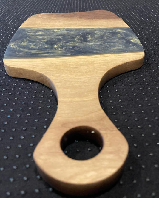 Wood and Epoxy Serving Board - Blue-Gold Resin