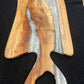 Wood and Epoxy Charcuterie Board - Silver Resin