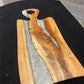 Wood and Epoxy Charcuterie Board - Silver Resin