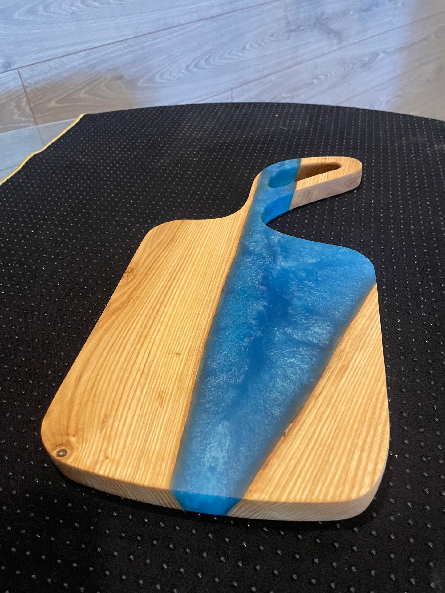 Wood and Epoxy Serving Board - Blue Resin