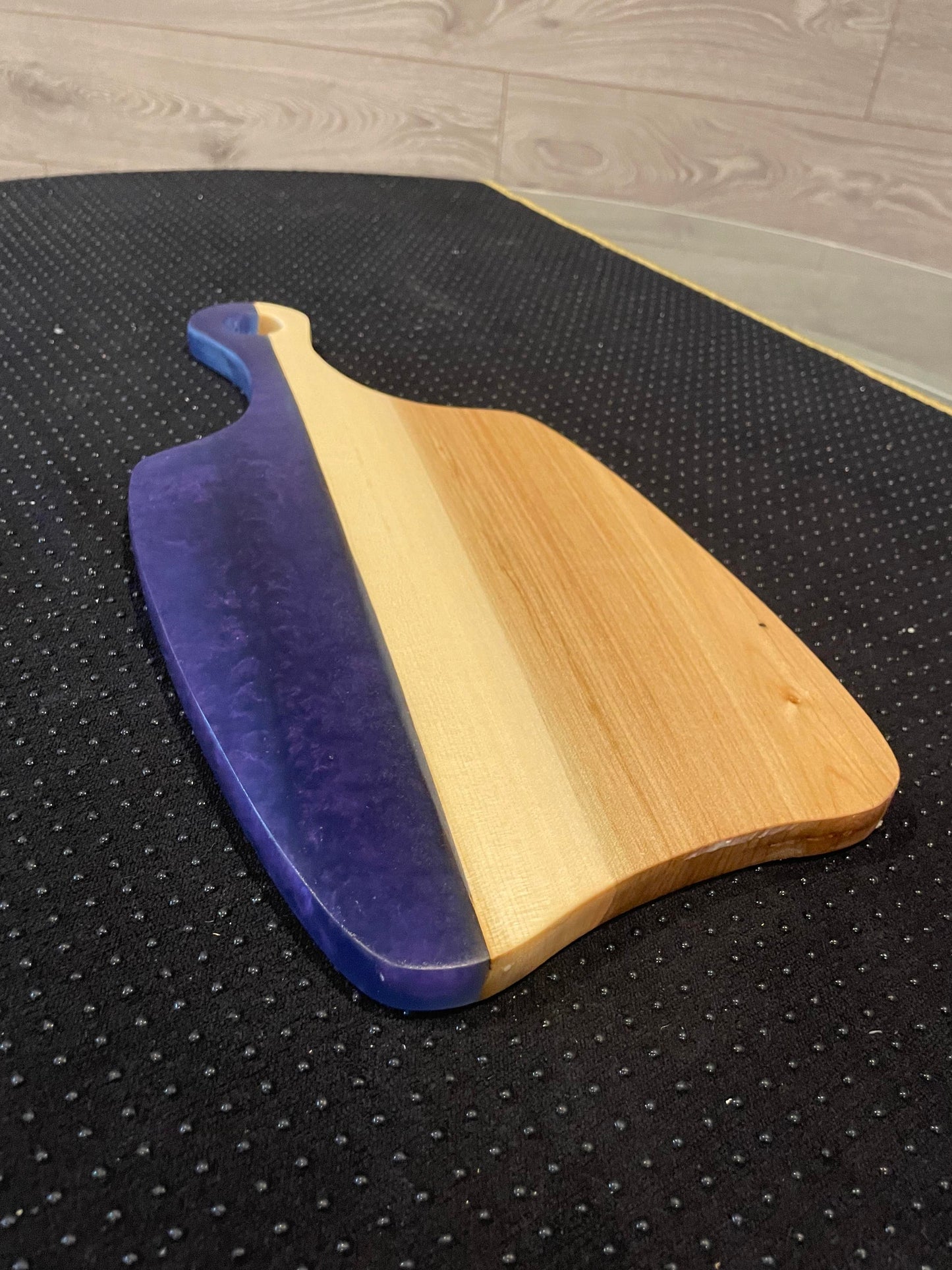 Wood and Epoxy Serving Board - Dark Purple Resin
