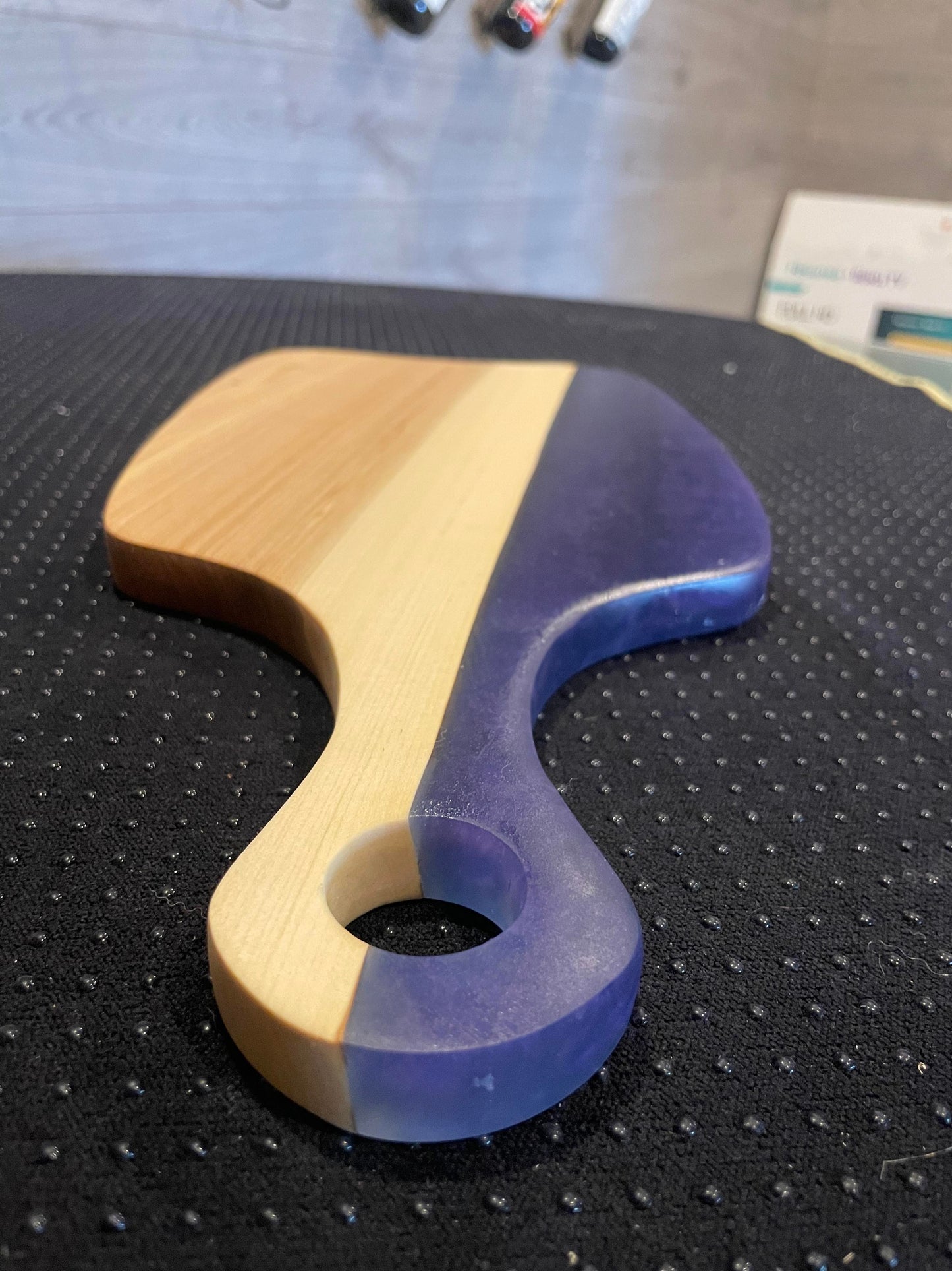 Wood and Epoxy Serving Board - Dark Purple Resin